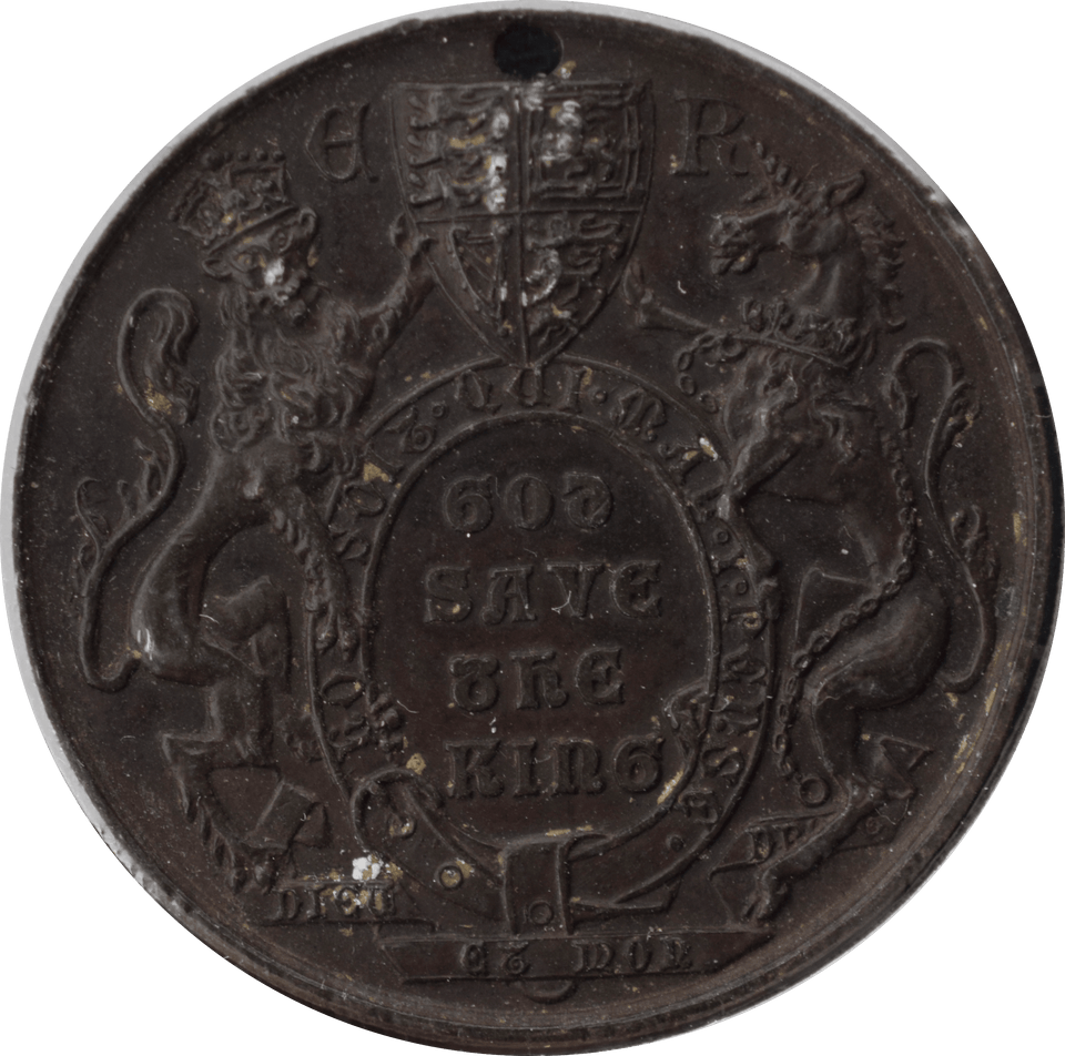 1902 KING EDWARD CORONATION MEDALLION - OTHER TOKENS - Cambridgeshire Coins