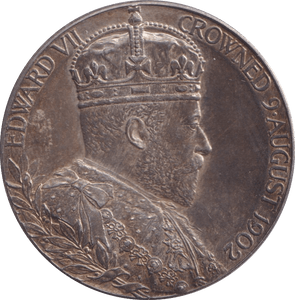 1902 KING EDWARD VII CORONATION MEDALLION - MEDALS & MEDALLIONS - Cambridgeshire Coins