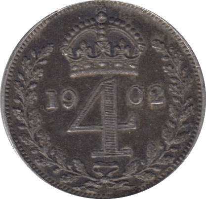 1902 MAUNDY FOURPENCE ( GVF ) 4 - Maundy Coins - Cambridgeshire Coins