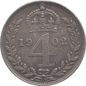 1902 MAUNDY FOURPENCE ( GVF ) - Maundy Coins - Cambridgeshire Coins