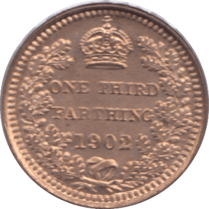 1902 ONE THIRD FARTHING ( BU ) - One Third Farthing - Cambridgeshire Coins