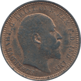 1902 ONE THIRD FARTHING ( EF ) 7 - One Third Farthing - Cambridgeshire Coins