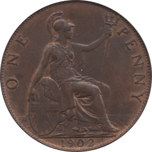 1902 PENNY 1 ( AUNC ) 23 - Penny - Cambridgeshire Coins