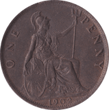 1902 PENNY ( AUNC ) B - Penny - Cambridgeshire Coins