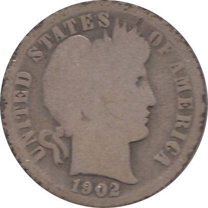 1902 SILVER DIME USA S - SILVER WORLD COINS - Cambridgeshire Coins