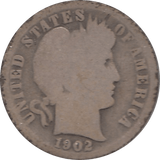 1902 SILVER DIME USA S - SILVER WORLD COINS - Cambridgeshire Coins