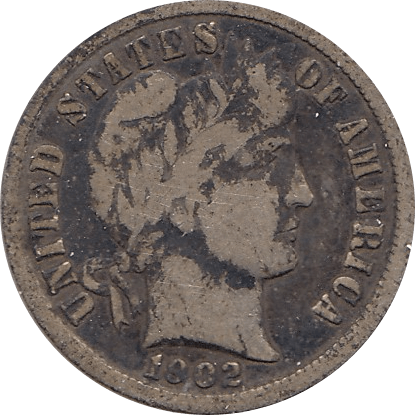1902 SILVER DIME USA - SILVER WORLD COINS - Cambridgeshire Coins