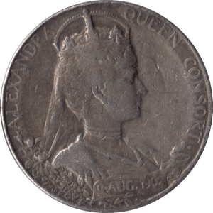 1902 SILVER EDWARD VII AND QUEEN ALEXANDRA MEDALLION - MEDALS & MEDALLIONS - Cambridgeshire Coins