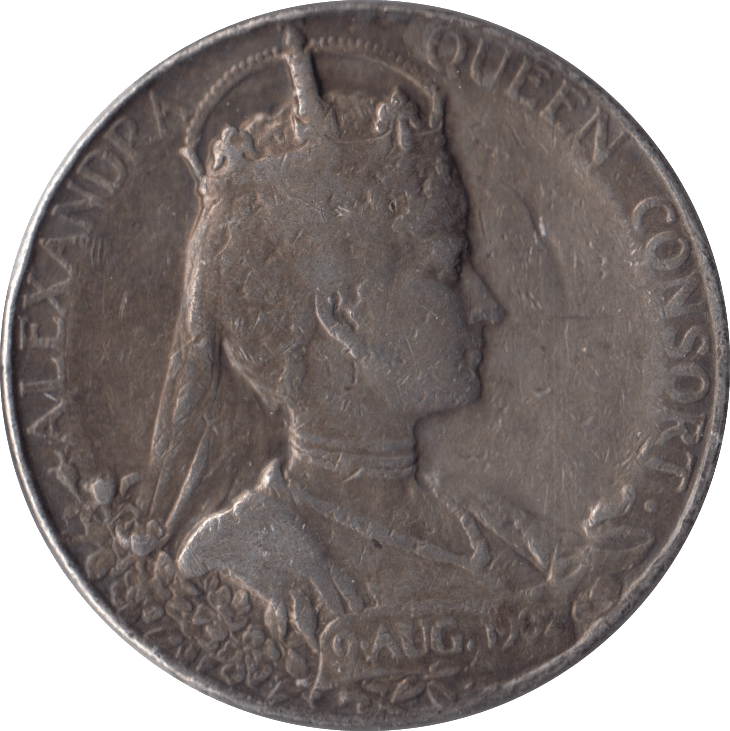 1902 SILVER EDWARD VII AND QUEEN ALEXANDRA MEDALLION - MEDALS & MEDALLIONS - Cambridgeshire Coins