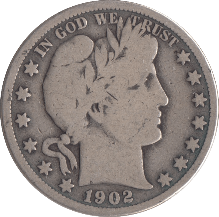 1902 SILVER HALF DOLLAR USA SAN FRANCISCO - SILVER WORLD COINS - Cambridgeshire Coins