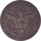 1902 SILVER HALF DOLLAR USA - SILVER WORLD COINS - Cambridgeshire Coins