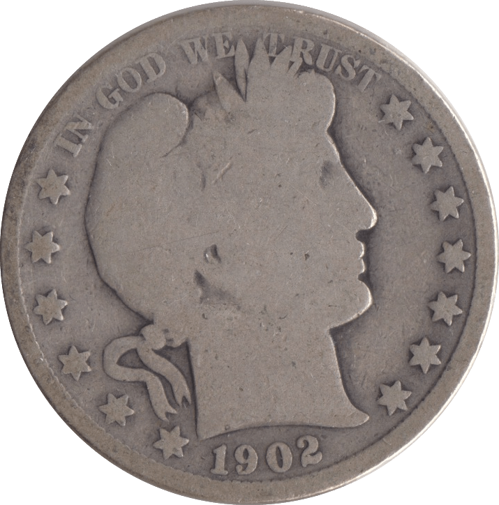 1902 SILVER HALF DOLLAR USA - SILVER WORLD COINS - Cambridgeshire Coins