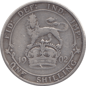 1902 SILVER ONE SHILLING ( FINE ) - Shilling - Cambridgeshire Coins