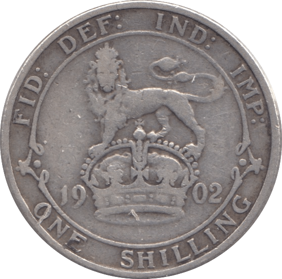 1902 SILVER ONE SHILLING ( FINE ) - Shilling - Cambridgeshire Coins