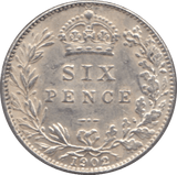 1902 SIXPENCE ( AUNC ) 5 - sixpence - Cambridgeshire Coins