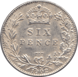 1902 SIXPENCE ( AUNC ) 5 - sixpence - Cambridgeshire Coins