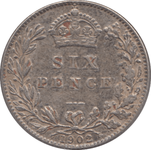 1902 SIXPENCE ( AUNC ) - Sixpence - Cambridgeshire Coins