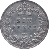 1902 SIXPENCE ( AUNC ) - Sixpence - Cambridgeshire Coins