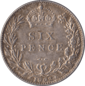 1902 SIXPENCE ( EF ) - Sixpence - Cambridgeshire Coins