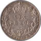 1902 SIXPENCE ( EF ) - Sixpence - Cambridgeshire Coins