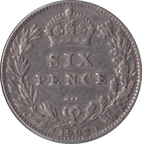 1902 SIXPENCE ( GVF ) - Sixpence - Cambridgeshire Coins