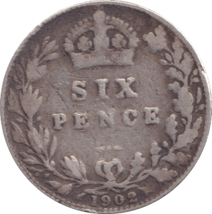 1902 SIXPENCE ( NF ) - Sixpence - Cambridgeshire Coins