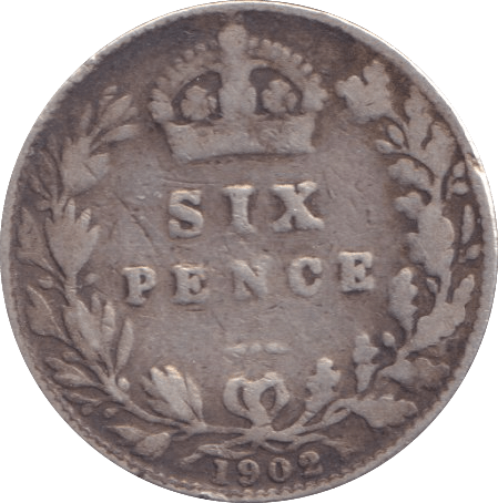 1902 SIXPENCE ( NF ) - Sixpence - Cambridgeshire Coins