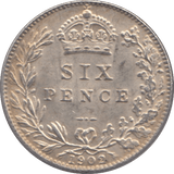 1902 SIXPENCE ( UNC ) - Sixpence - Cambridgeshire Coins