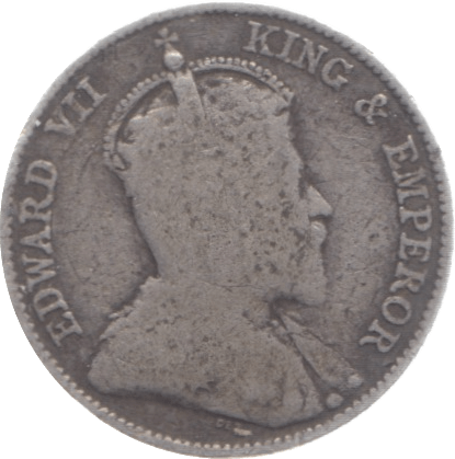 1902 STRAIT SETTLEMENTS SILVER 10 CENTS - SILVER WORLD COINS - Cambridgeshire Coins