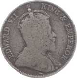 1902 STRAIT SETTLEMENTS SILVER 10 CENTS - SILVER WORLD COINS - Cambridgeshire Coins