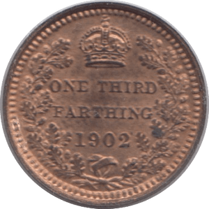 1902 THIRD FARTHING ( BU ) - One Third Farthing - Cambridgeshire Coins