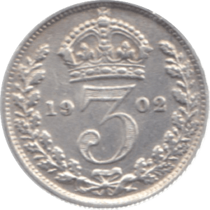 1902 THREEPENCE ( EF ) - Threepence - Cambridgeshire Coins
