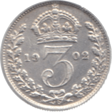 1902 THREEPENCE ( EF ) - Threepence - Cambridgeshire Coins