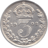 1902 THREEPENCE ( EF ) - Threepence - Cambridgeshire Coins
