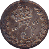 1902 THREEPENCE ( EF ) - Threepence - Cambridgeshire Coins
