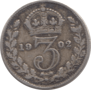 1902 THREEPENCE ( F ) 1 - Threepence - Cambridgeshire Coins