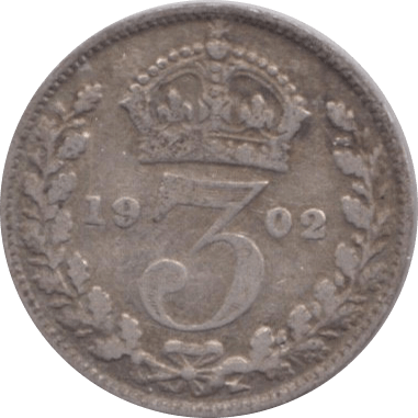 1902 THREEPENCE ( FINE ) - Threepence - Cambridgeshire Coins