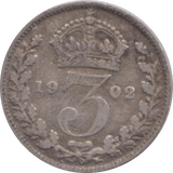 1902 THREEPENCE ( FINE ) - Threepence - Cambridgeshire Coins