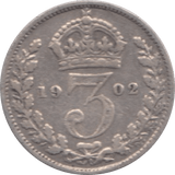 1902 THREEPENCE ( GF ) 1 - Threepence - Cambridgeshire Coins