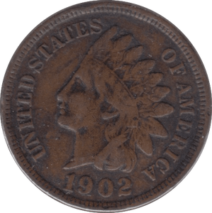 1902 USA ONE CENT - WORLD COINS - Cambridgeshire Coins