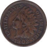 1902 USA ONE CENT - WORLD COINS - Cambridgeshire Coins