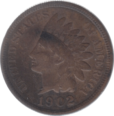 1902 USA ONE CENT - WORLD COINS - Cambridgeshire Coins