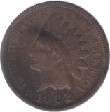 1902 USA ONE CENT - WORLD COINS - Cambridgeshire Coins