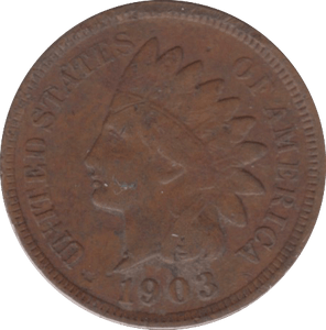 1903 1 CENT USA - WORLD COINS - Cambridgeshire Coins