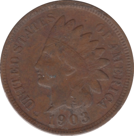 1903 1 CENT USA - WORLD COINS - Cambridgeshire Coins