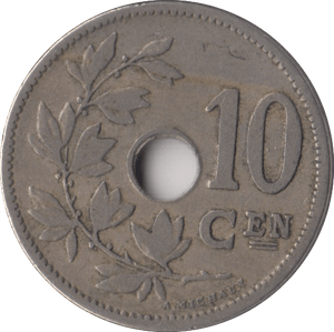 1903 BELGIUM 10 CENT - WORLD COINS - Cambridgeshire Coins