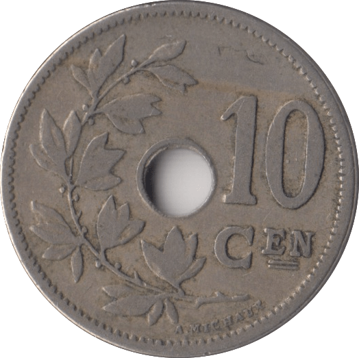 1903 BELGIUM 10 CENT - WORLD COINS - Cambridgeshire Coins