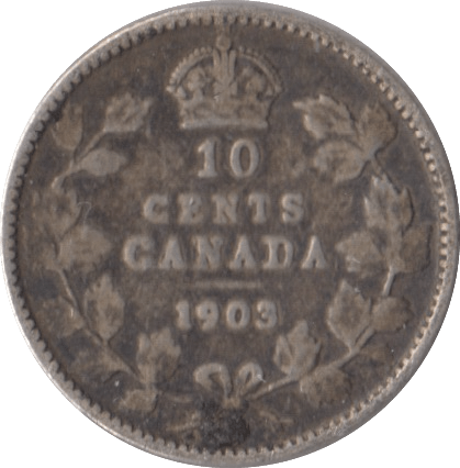 1903 CANADA SILVER 10 CENTS - SILVER WORLD COINS - Cambridgeshire Coins