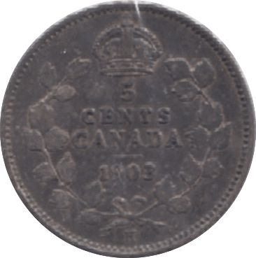 1903 CANADA SILVER 5 CENTS - WORLD SILVER COINS - Cambridgeshire Coins