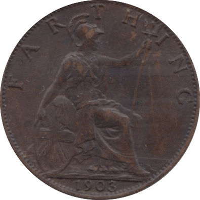 1903 FARTHING ( AUNC ) 5 - Farthing - Cambridgeshire Coins